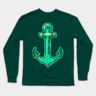 Green anchor Long Sleeve T-Shirt